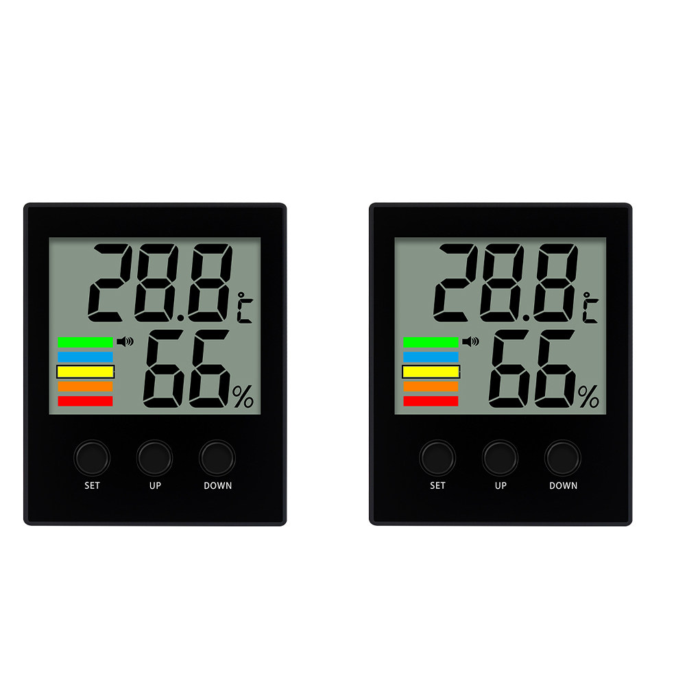 アラーム機能付きデジタル温湿度計。大型LCDスクリーン、24 - Thermometer Digital のレビューと価格