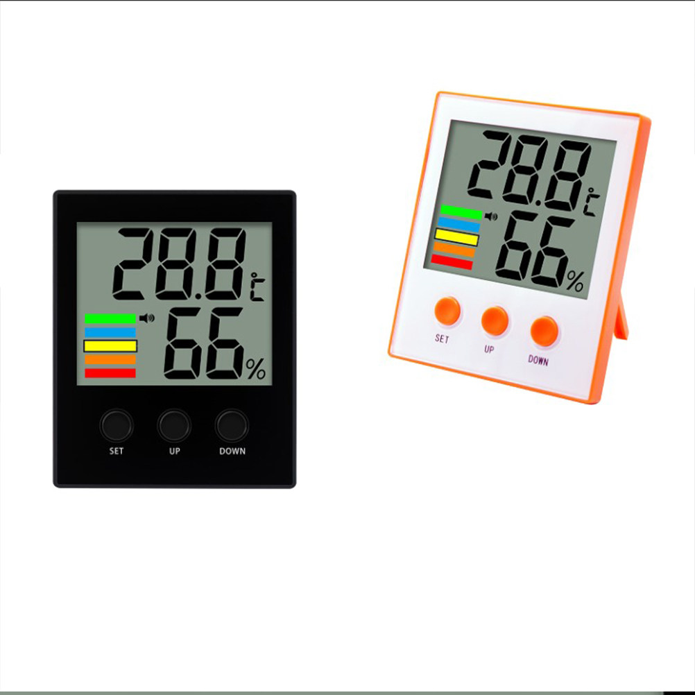 アラーム機能付きデジタル温湿度計。大型LCDスクリーン、24 - Thermometer Digital のレビューと価格