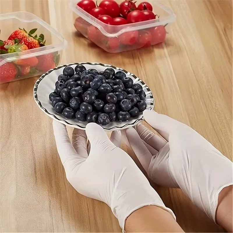 10/20/50/100 個白いニトリル手袋使い捨てキッチン - Medical Gloves のレビューと価格