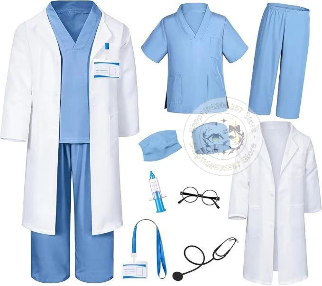 医者ごっこ用コスチューム、白い医者服、看護師の制服、聴診器、 - Stethoscope のレビューと価格