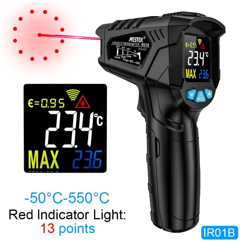 デジタル赤外線温度計 -50～550 ° C 非接触式温度計 - Thermometer Digital のレビューと価格